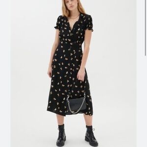 Urban Outfitters Spring Day Butterfly MIDI Wrap Dress